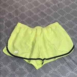 Yellow under armour shorts
